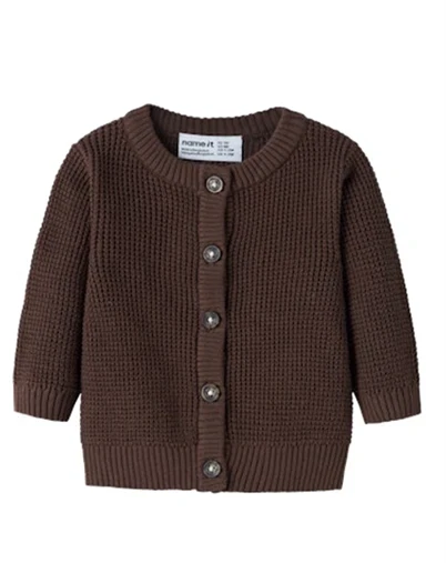 Name it - NBNBubba Strik Cardigan - French Roast